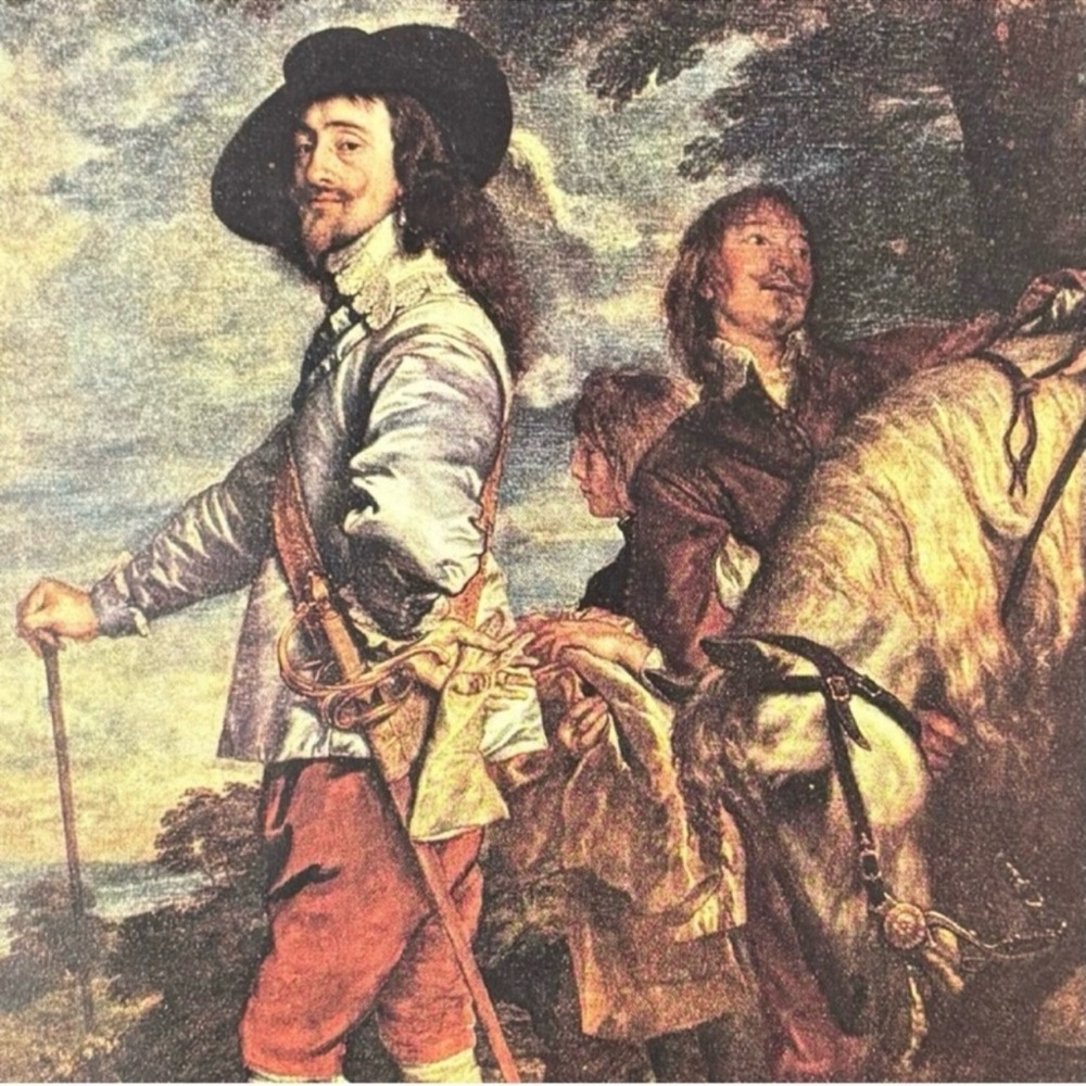 Original Vintage Fine Art Print 1930’s ANTHONY VAN DYCK Portrait of Charles I